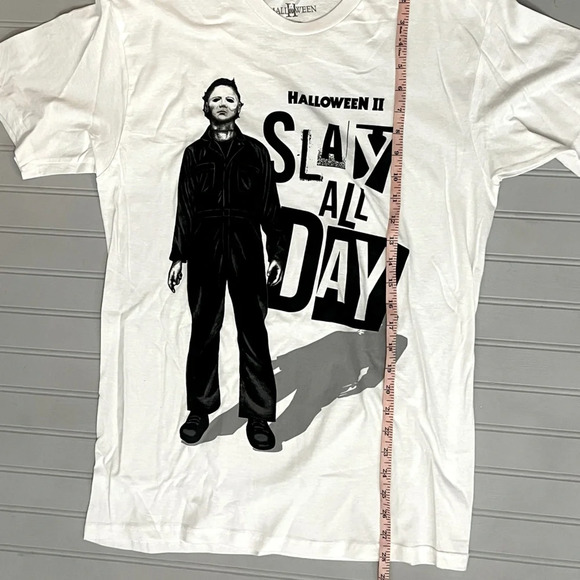 Halloween II Short Sleeve T Shirt Michael Myers Slay All Day Mens Medium NWOT - Picture 6 of 6